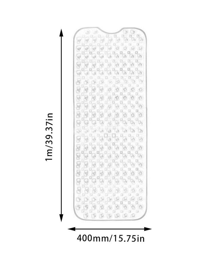 Bathtub Anti-Slip Mat Transparent White 100x40cm - Image 2